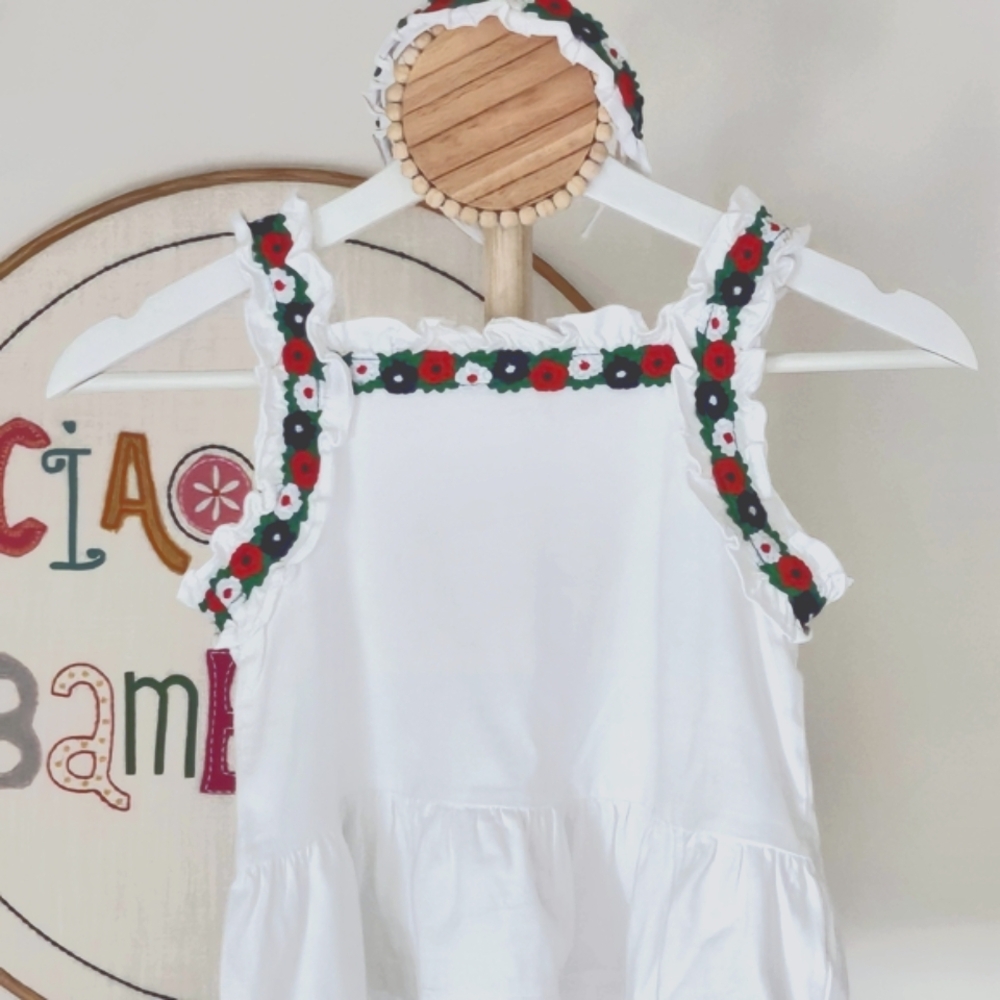 JANIE and JACK top with flowers headband